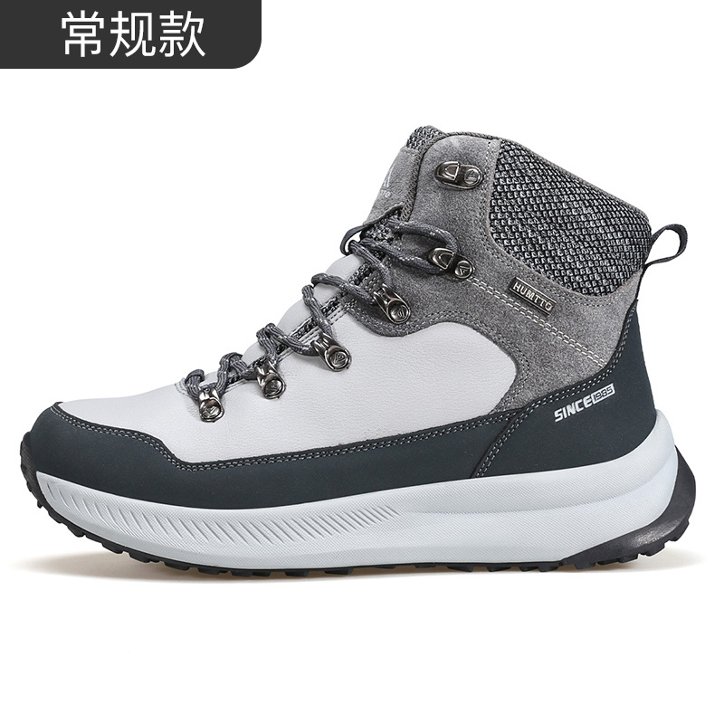 悍途秋冬季舒适户外休闲加绒保暖高帮登山鞋加厚徒步鞋230883