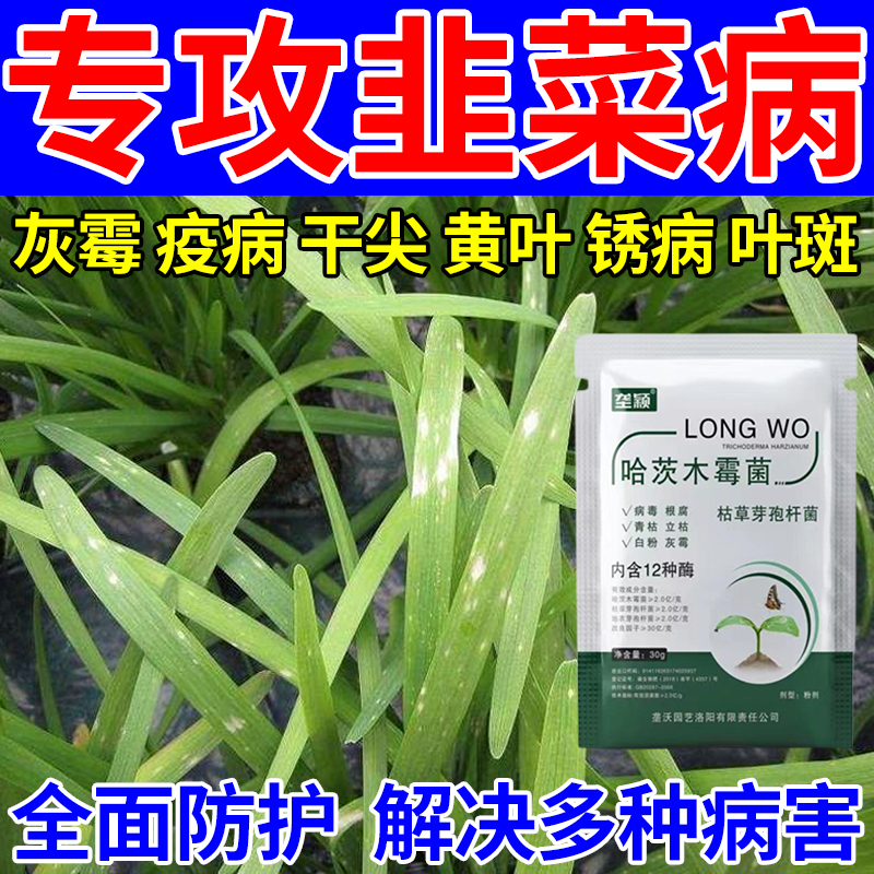 韭菜专用肥防黄叶干尖灰霉病烂根病疫病锈病抑菌克菌增产叶面肥