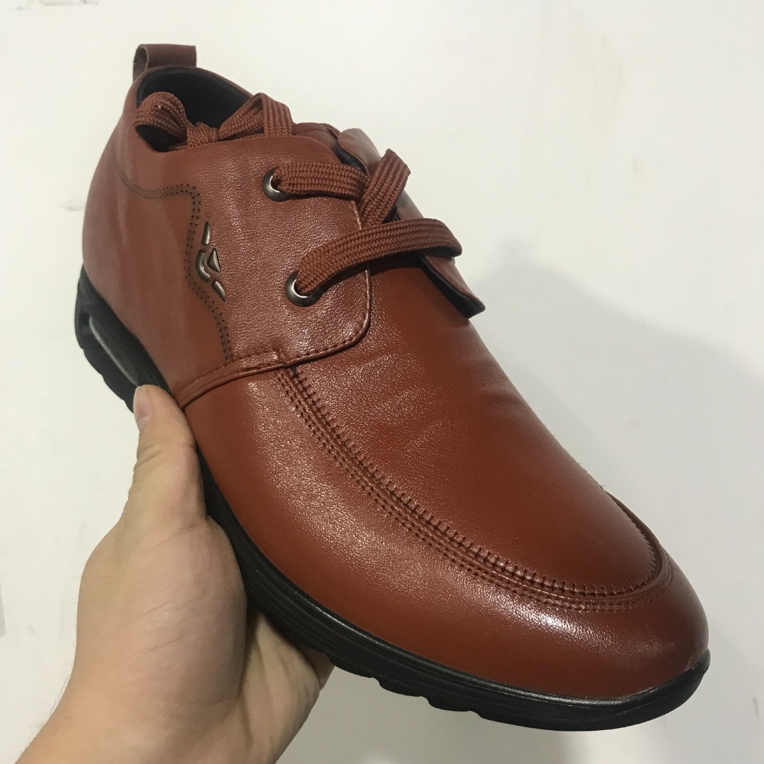 【Q0111】男鞋休闲男皮鞋男士男款舒适时尚软底棕色低帮