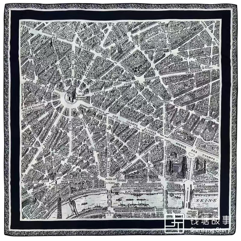 Qiantang Story/钱塘故事巴黎地图，108*108cm
