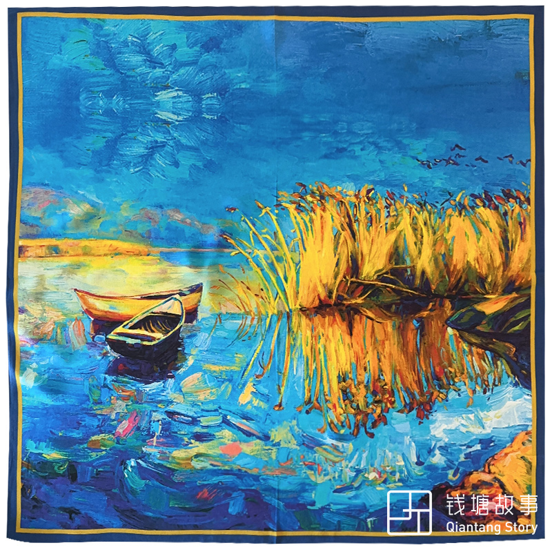 Qiantang Story/钱塘故事秋日里的芦苇，65*65cm