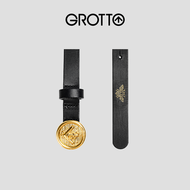 【皮带】GROTTO个乐无性别主义真皮夏日