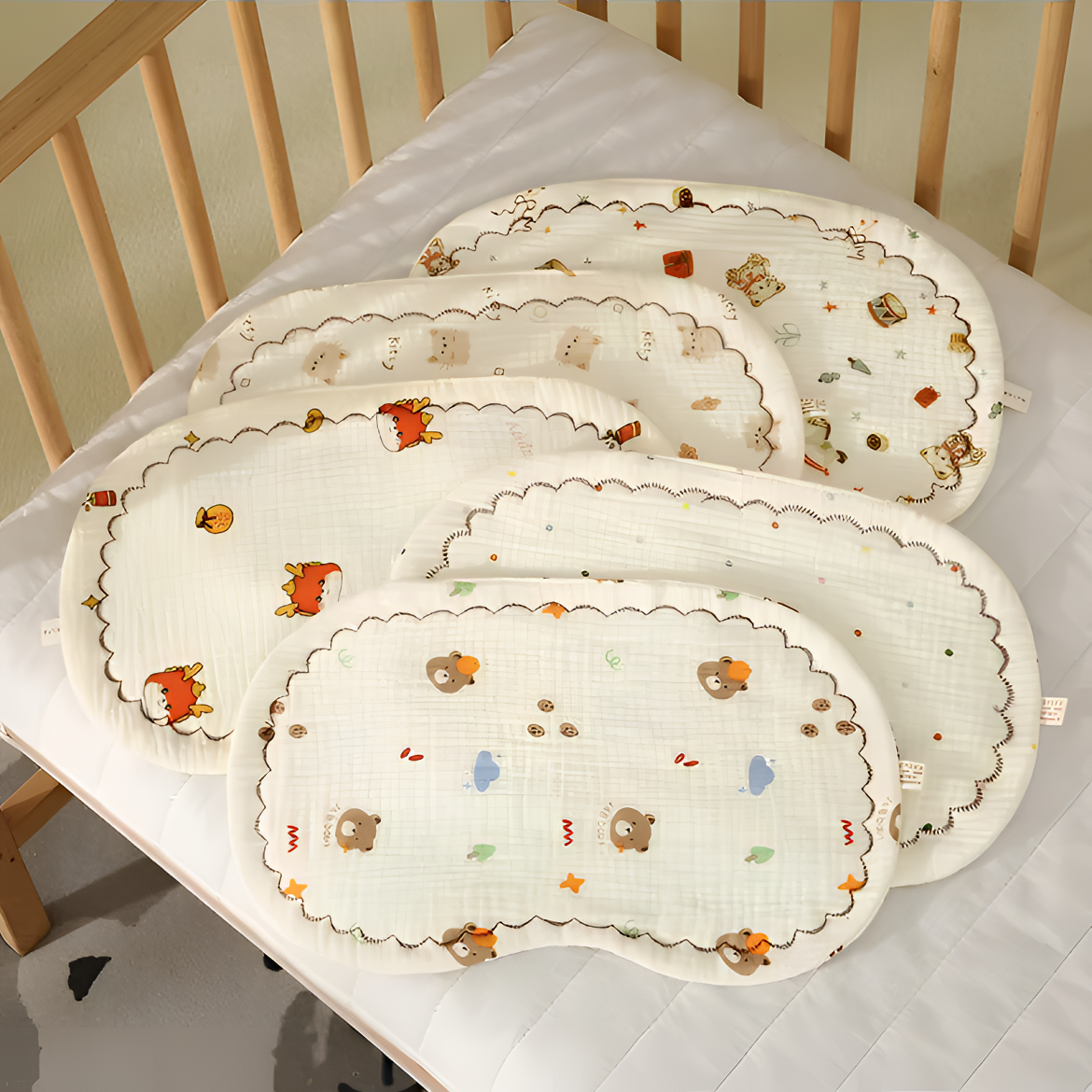 云片枕新生婴儿枕头0-6个月定型枕婴儿定型枕防偏头枕头婴儿专用