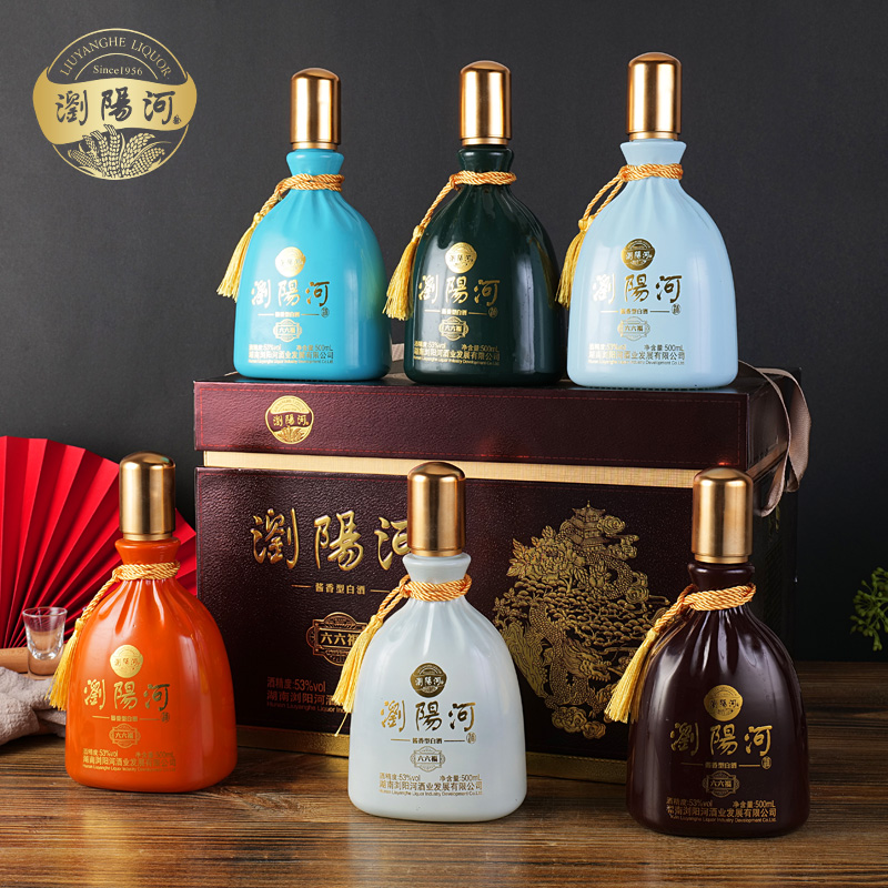 正义者浏阳河六六福酒53度酱香型白酒整箱6瓶特价送礼品酒53度500