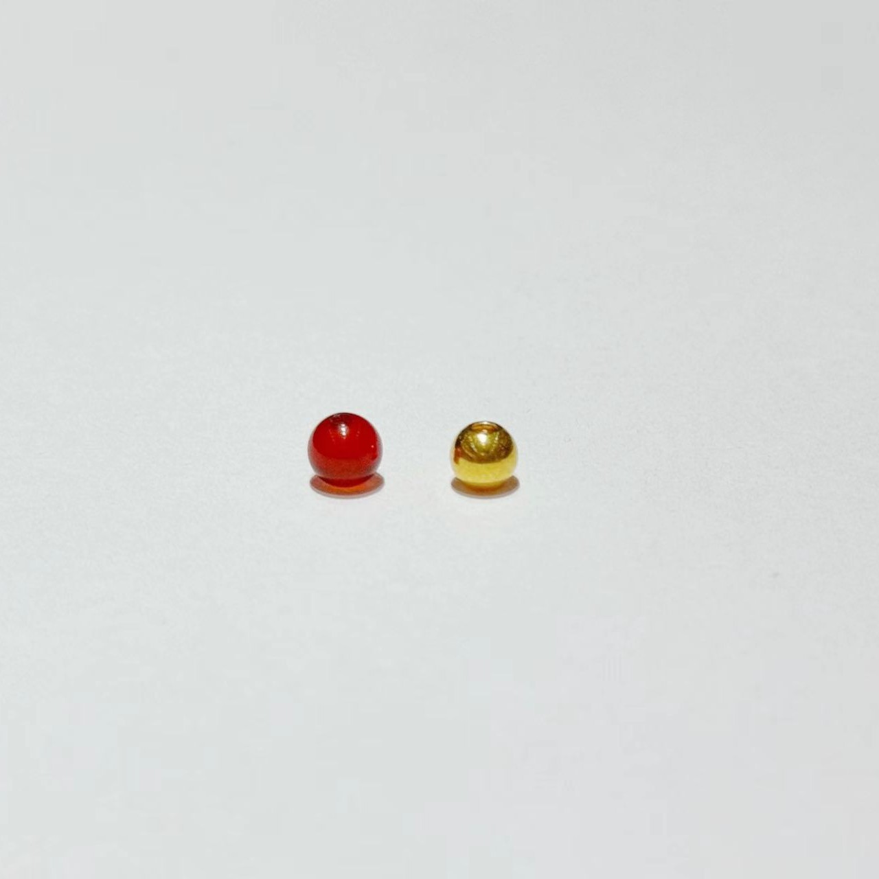 足金999卡4mm光面金珠DIY自由组合多样性发货00168