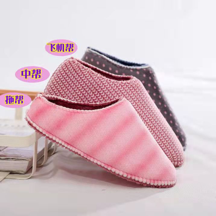 法兰绒中邦飞机帮棉鞋锁扣设计舒适保暖托鞋