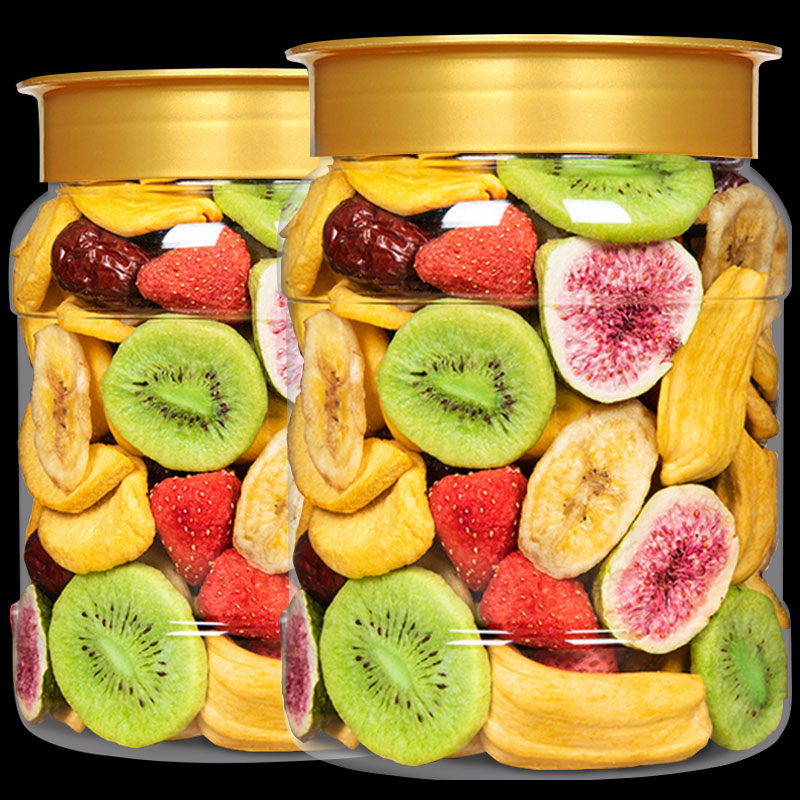 【7种水果】综合水果脆片218g罐装冻干混合水果干蔬果儿童休闲零食