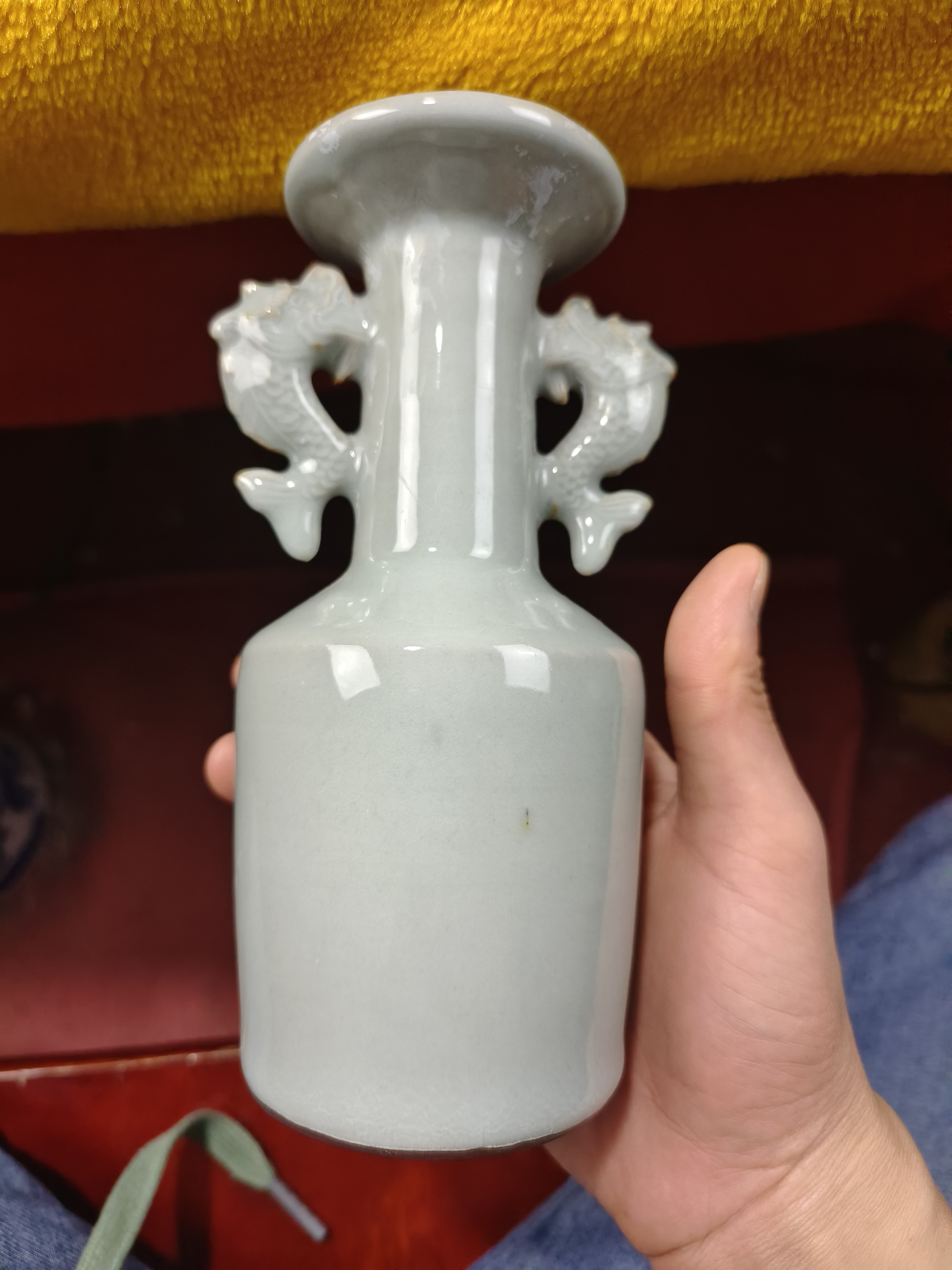 龙泉双耳瓶，。，。。。。