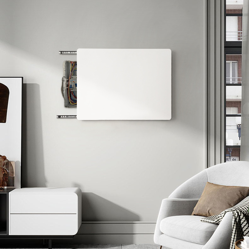 超薄推拉电表箱装饰画哑光纯白强电箱遮挡挂画极薄弱电箱盖