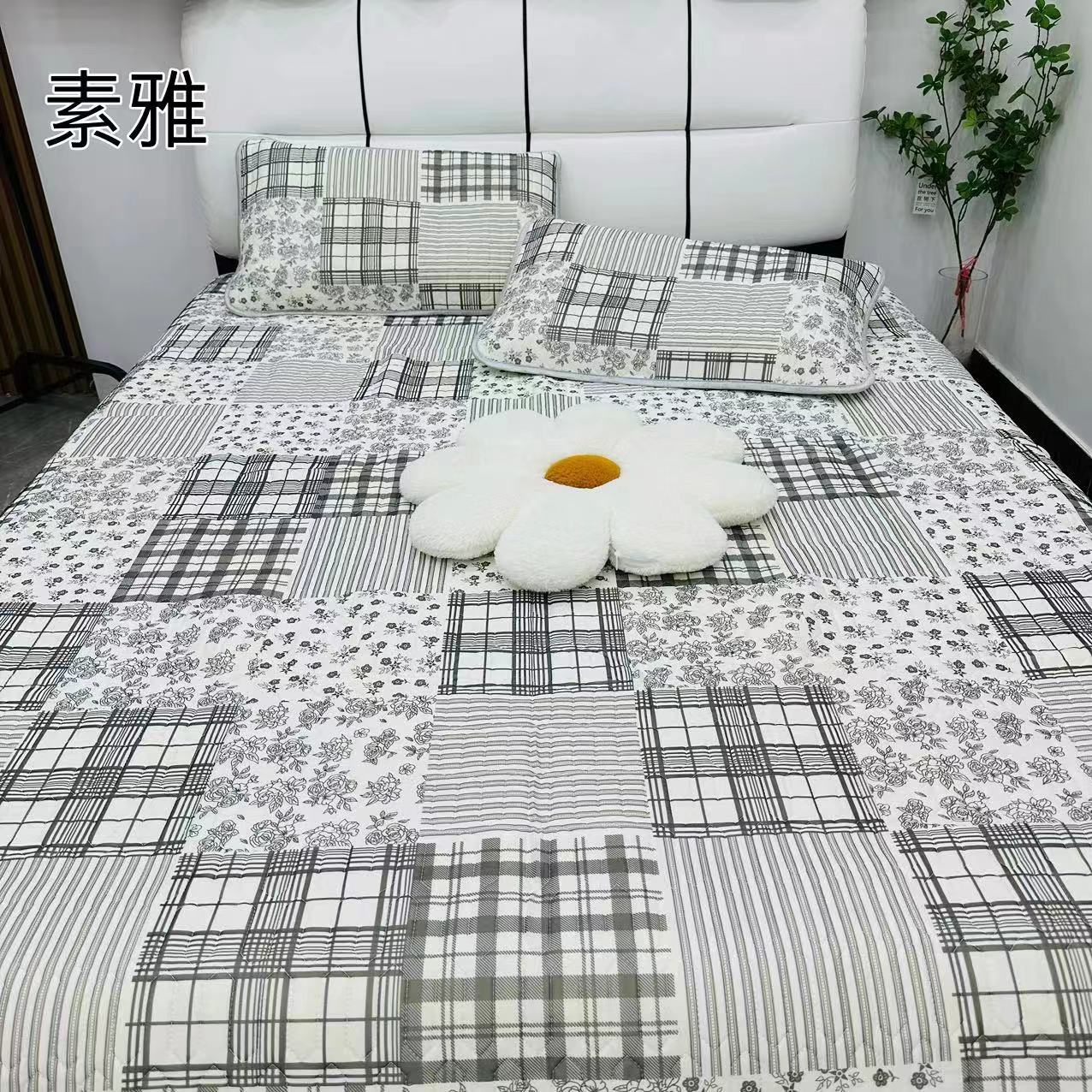 夏季乳胶凉席三件套可机洗柔软凉爽冰丝防滑夏天专用