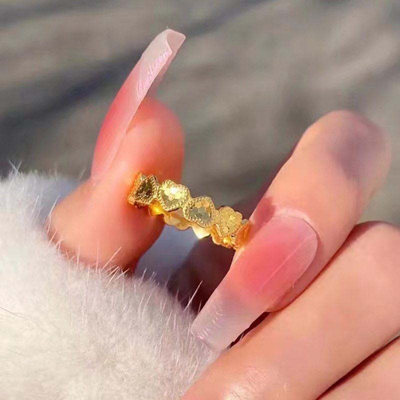 合金戒指 爱心龙鳞戒指