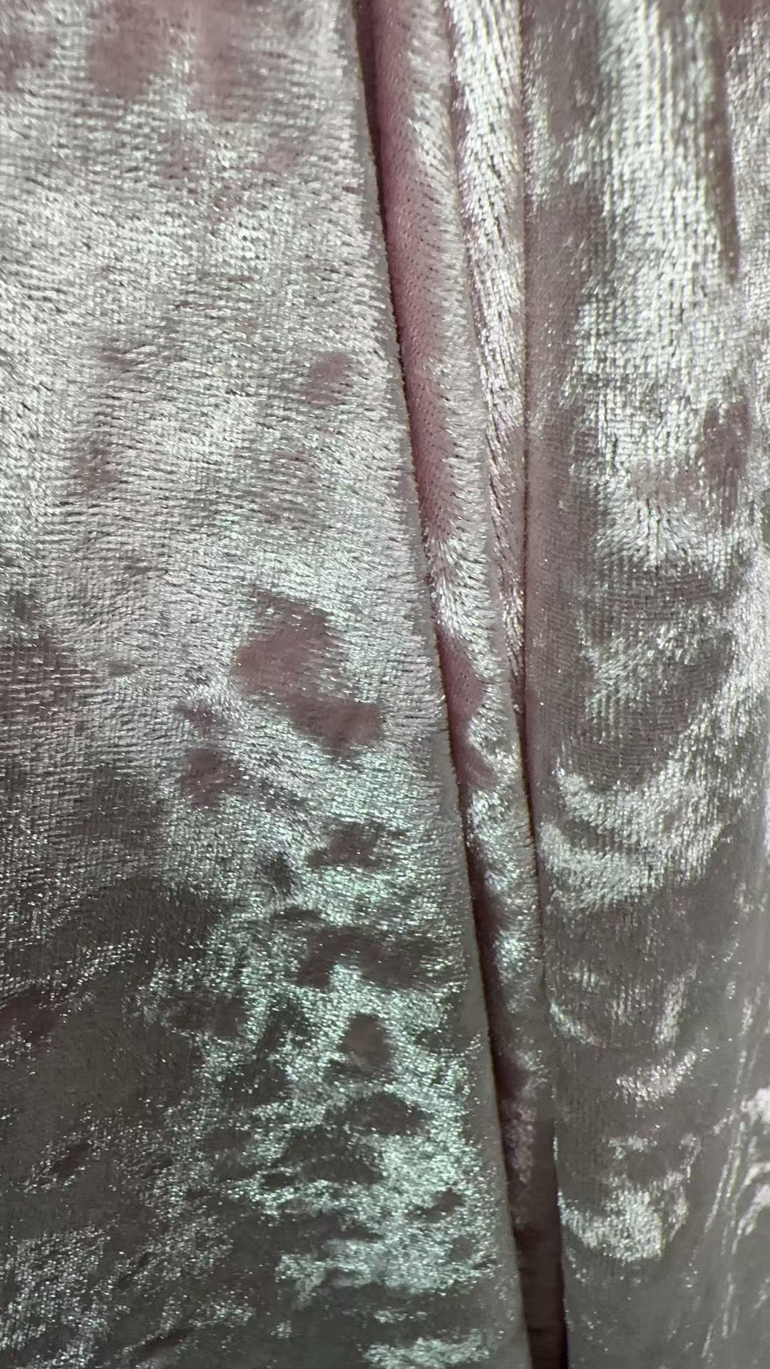 【粉色冰花丝绒加厚款】1.6门幅冬季面料