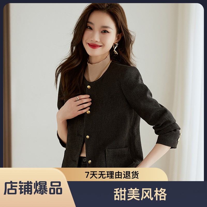 当天发货卡其西装套装女2024新款正装气质女神范工作服职业装高端