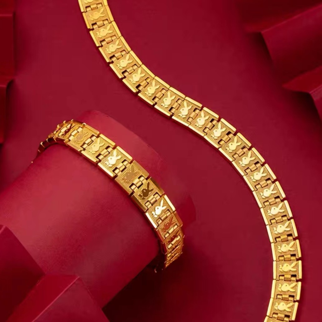 合金手链 兔年兔兔手链霸气百搭气质男女情侣帅气吉祥手链父亲节