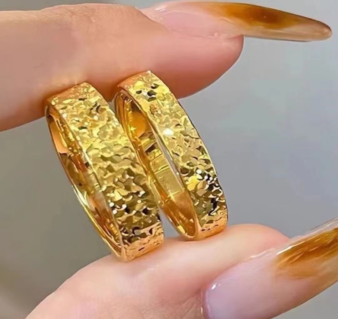 合金戒指 碎碎冰闭口戒指女款妈妈气质百搭简约精美光面素款古法