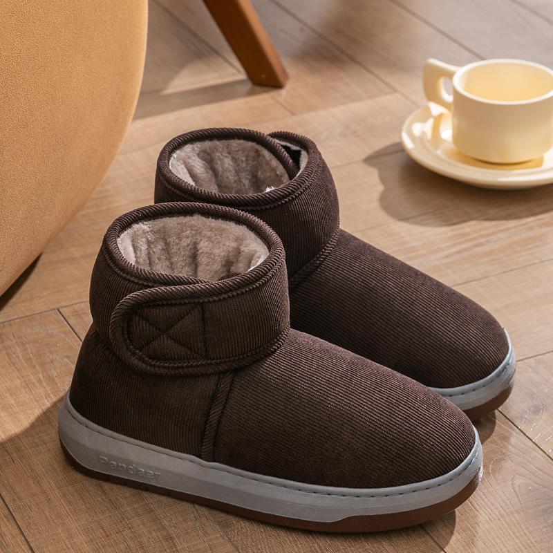 手工高筒老人棉鞋冬防滑中老年棉拖鞋室内男女加绒加厚保暖鞋外穿