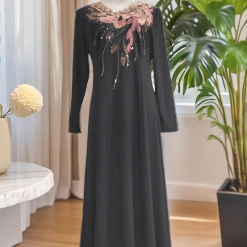 新款时尚高端定制显瘦连衣裙26865