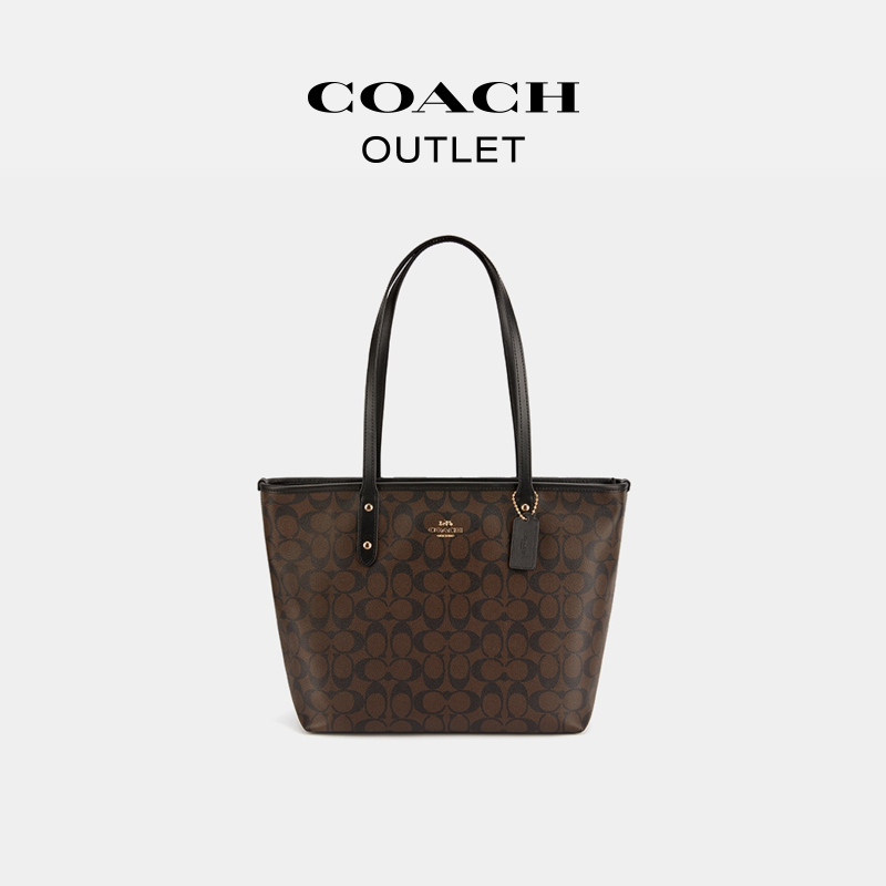 【蔻驰】COACH/蔻驰 经典标志CITY拉链托特包