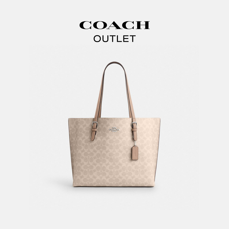 COACH/蔻驰奥莱 经典标志MOLLIE托特包欧若风