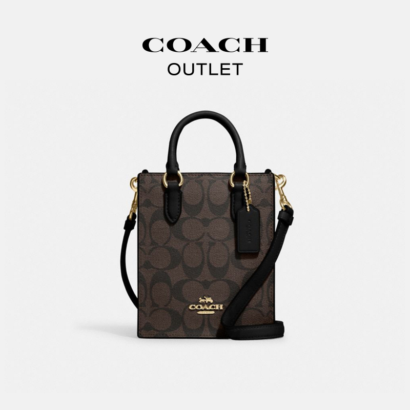 【杨发发】COACH/蔻驰奥莱 经典标志N/S迷你托特包