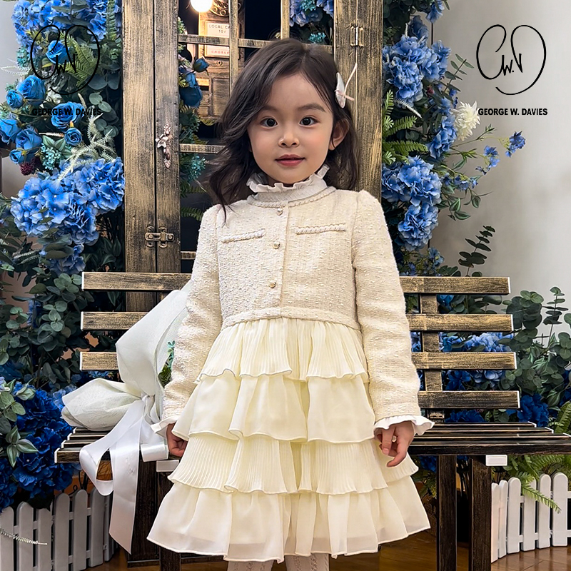【贵族千金】原创设计GWD2024秋款加绒小香风连衣裙女童公主裙T8817
