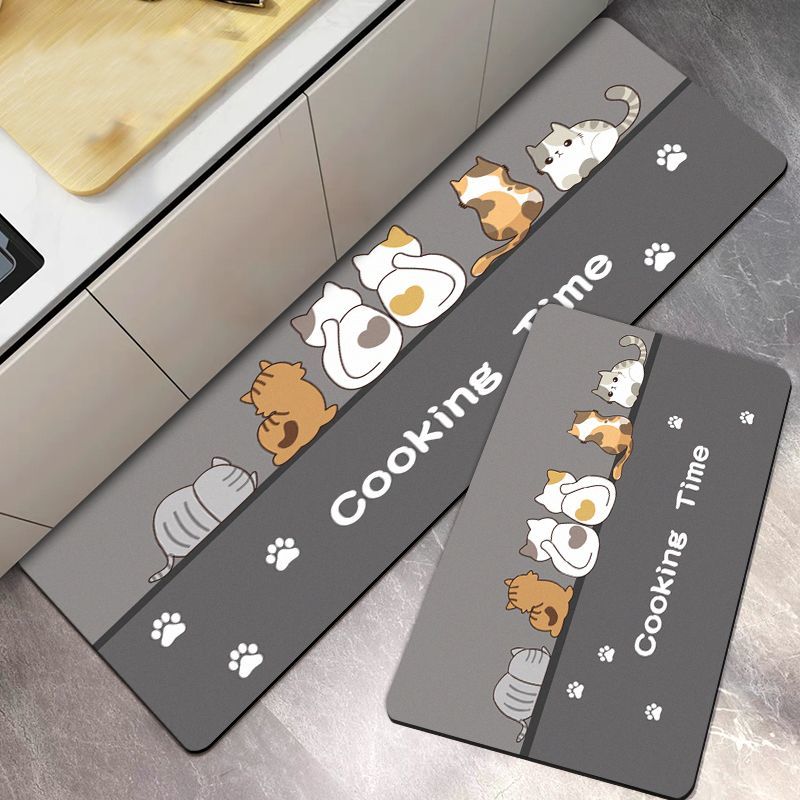 【A35】硅藻泥地垫吸水防滑垫防水免洗耐脏防油专用长条脚垫厨房