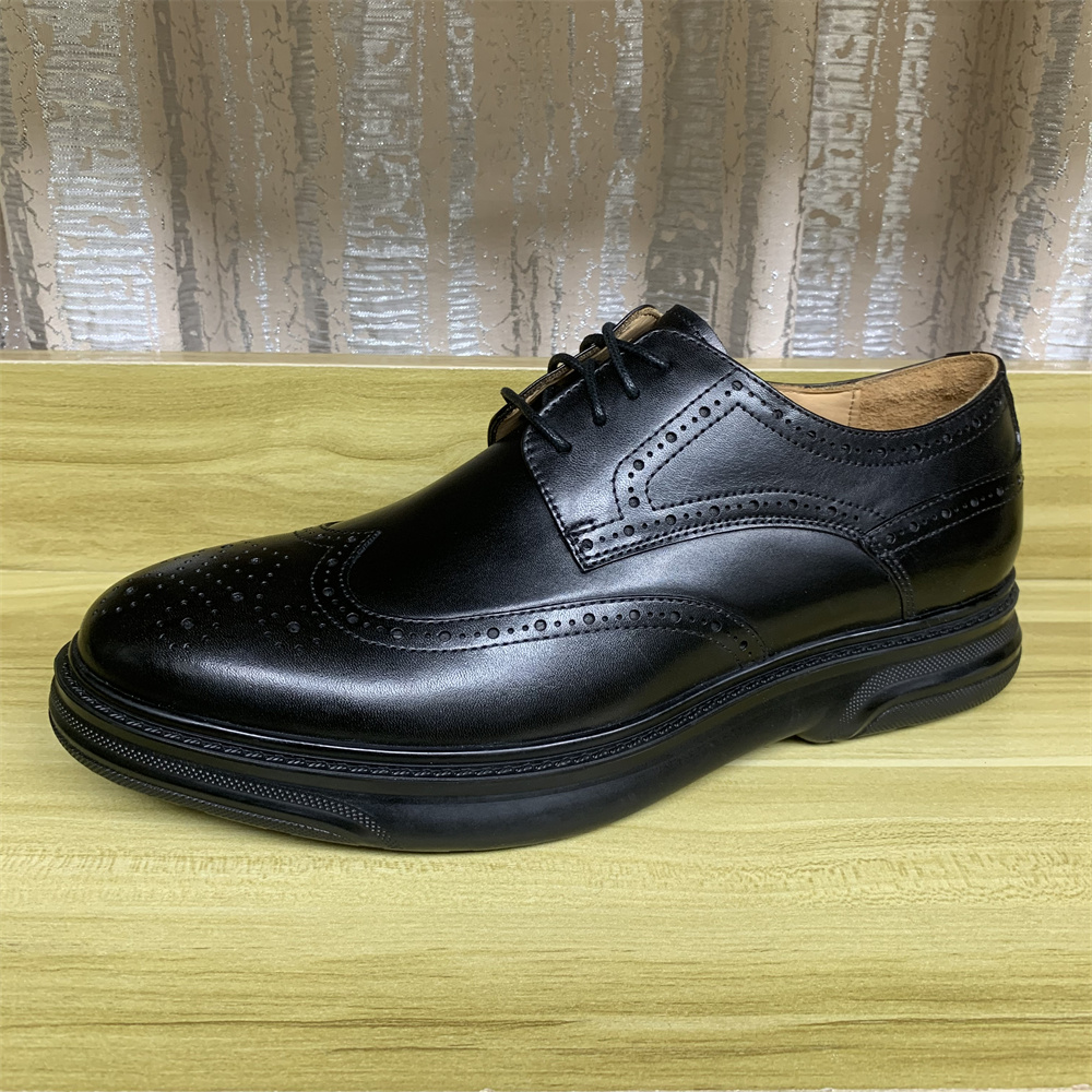 【编号：208】39-44男女情侣真皮系带皮鞋