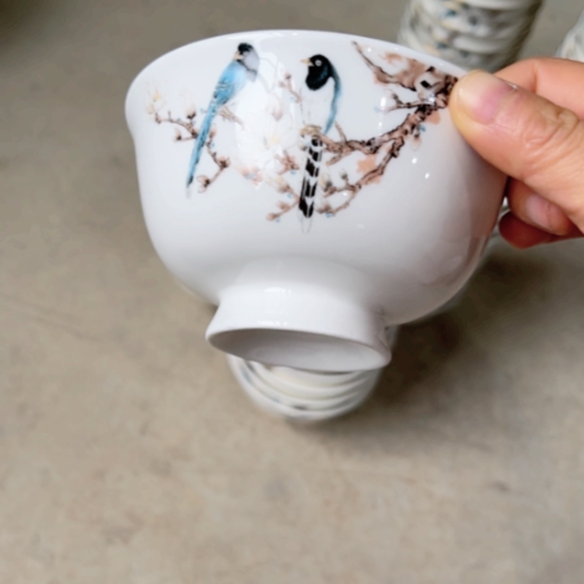 【闪购商品】陶瓷盘喜鹊碗10个瑕疵4.5寸