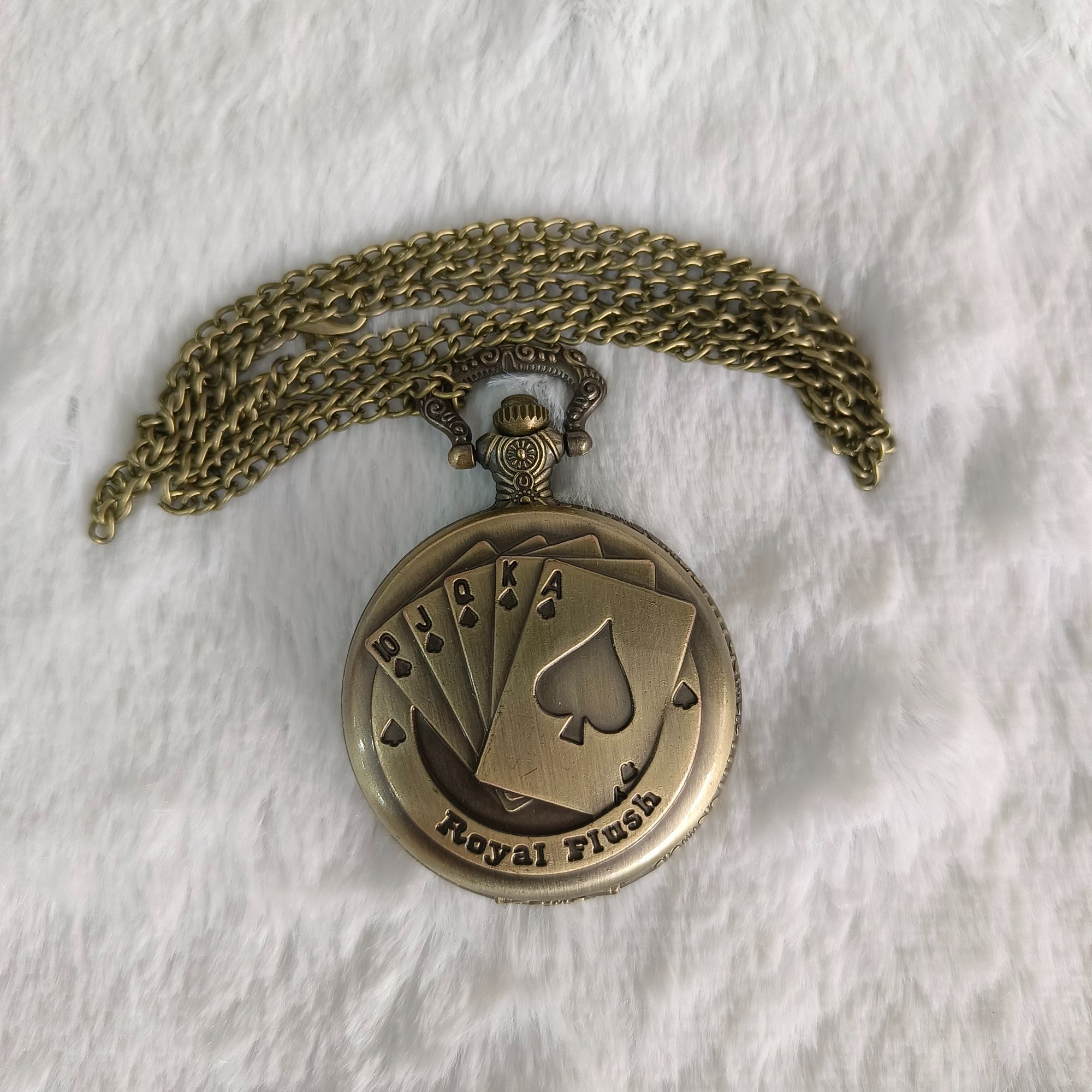 中古回流怀表经典古铜（以直播间展示为准）时尚古典圆形铜色手工