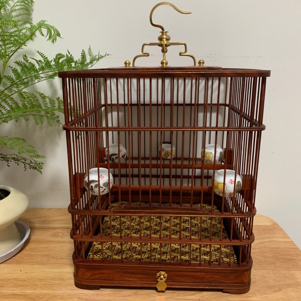 精品超大号鸟笼子手工制作做工好品质鸟龙鸟具配置齐全厂家批发
