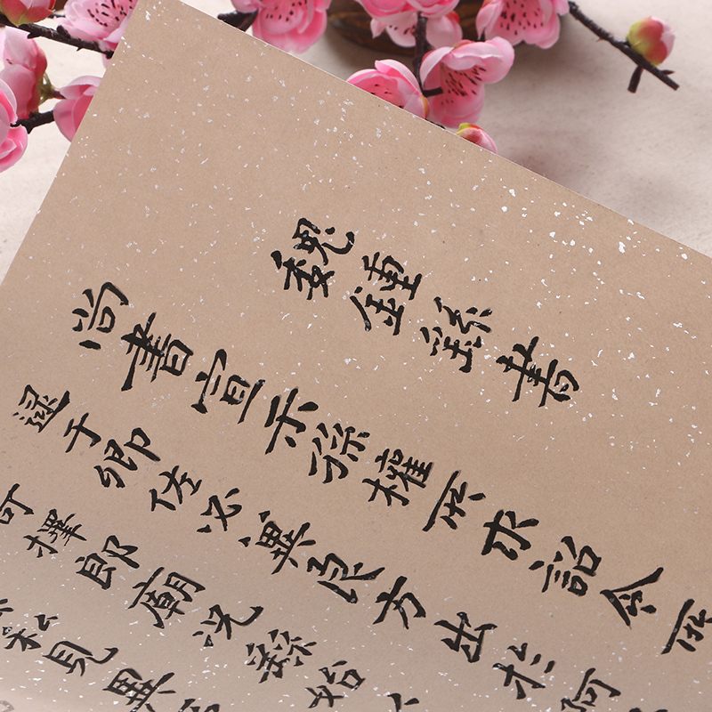 魏钟繇小楷宣示表字帖 洒银粉彩宣纸临摹描红软毛笔书法初学练习