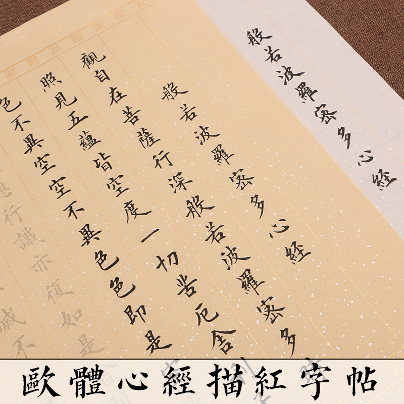 般若波罗蜜多心经手抄本经书 佛经描红毛笔字帖 书法练习专用宣纸