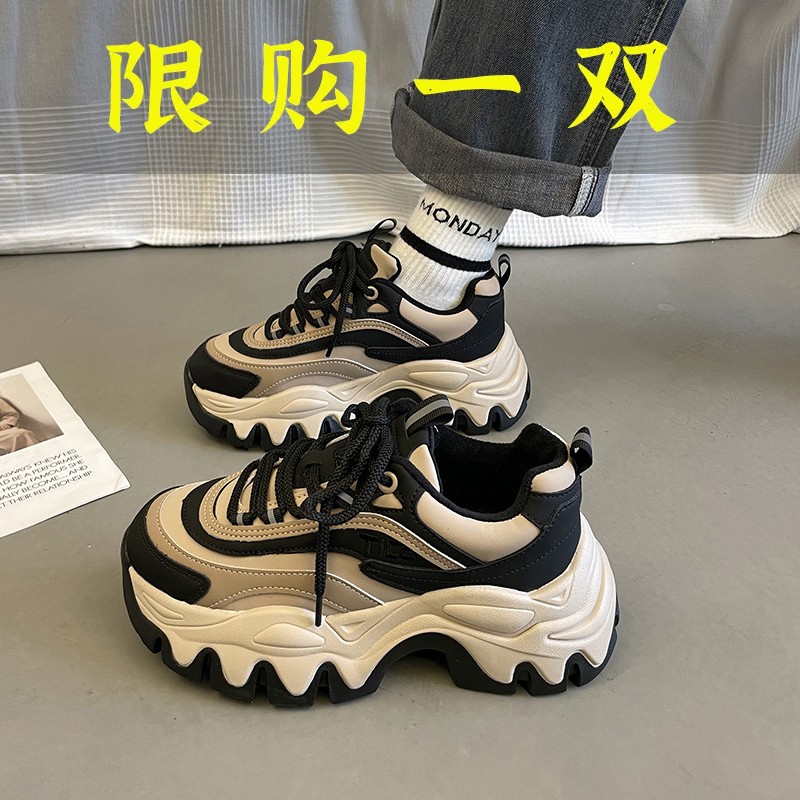 红蜻蜓牌新款爆款秋冬正品炸街老爹鞋女韩版网红休闲运动鞋厚底