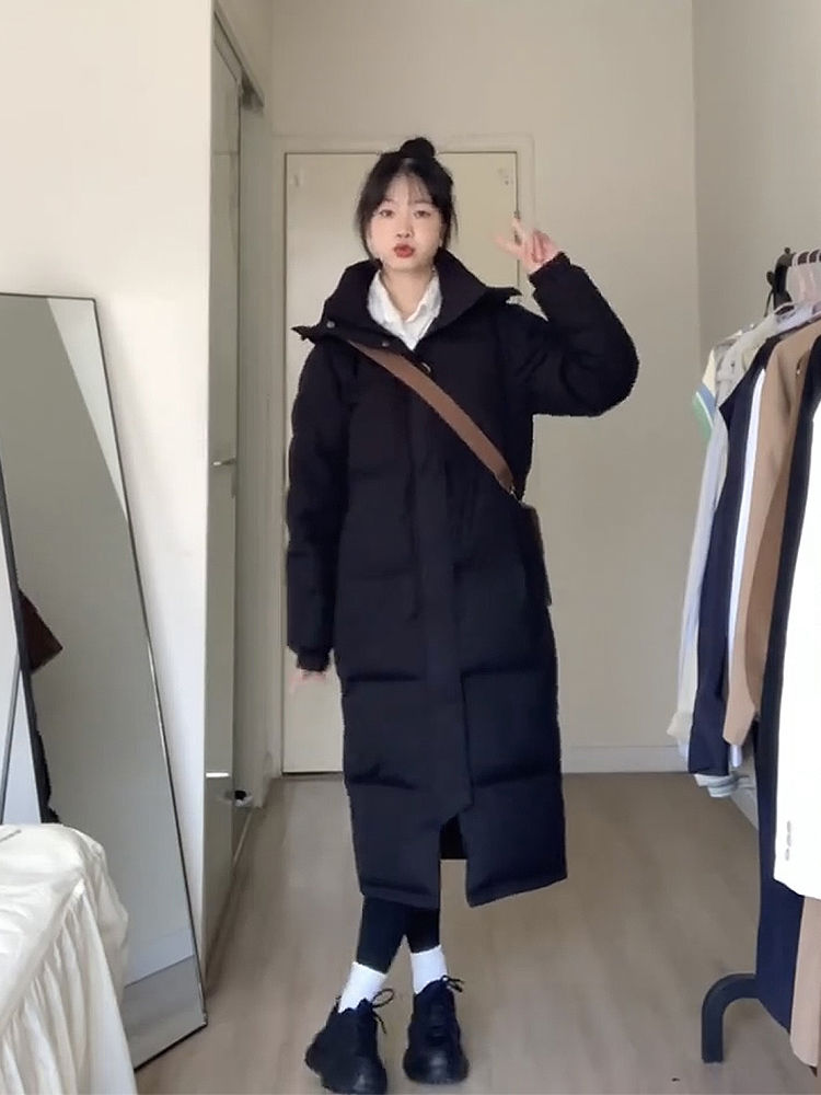 艾菜羽绒服新款爆款正品中戏长款羽绒女士季过膝户外运动冬款