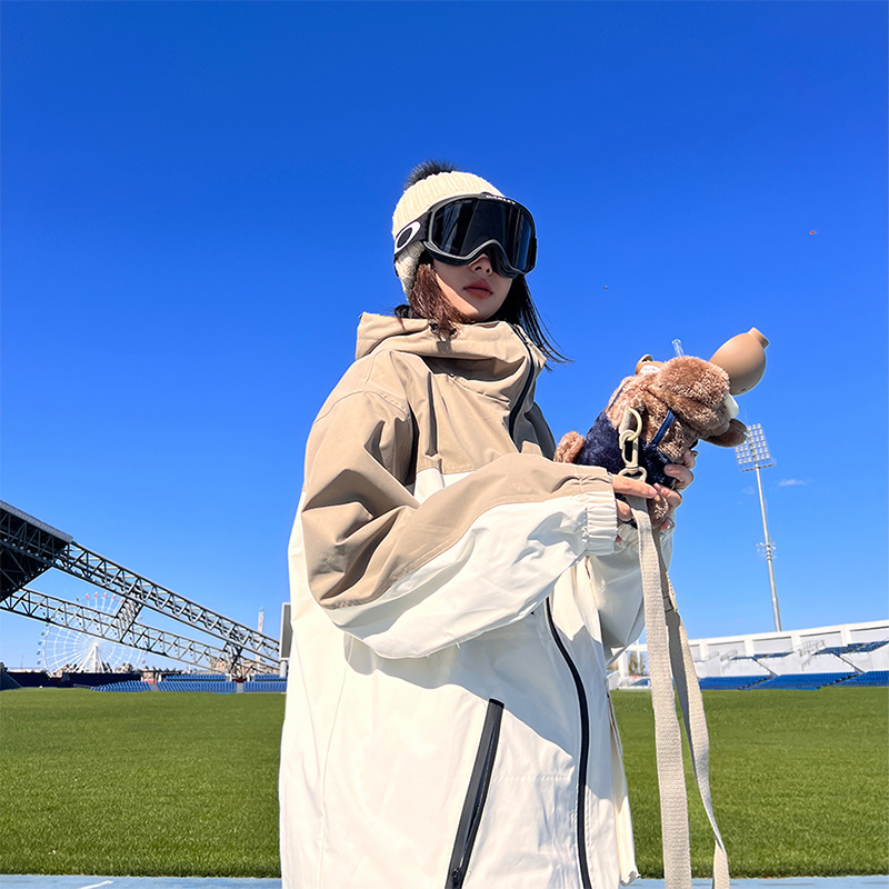 Ice Bunny 国潮滑雪服男女平花单板运动冲锋衣防风防水嘻哈套装