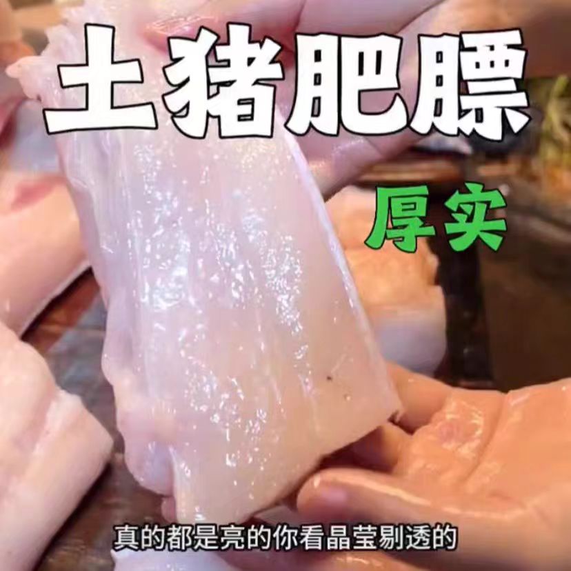 黑猪肥肉土猪肥肉小香猪肥肉
