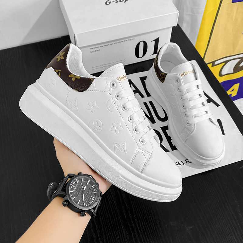 回力小白鞋男新款韩版潮流百搭皮面休闲运动低帮板鞋透气印花情侣