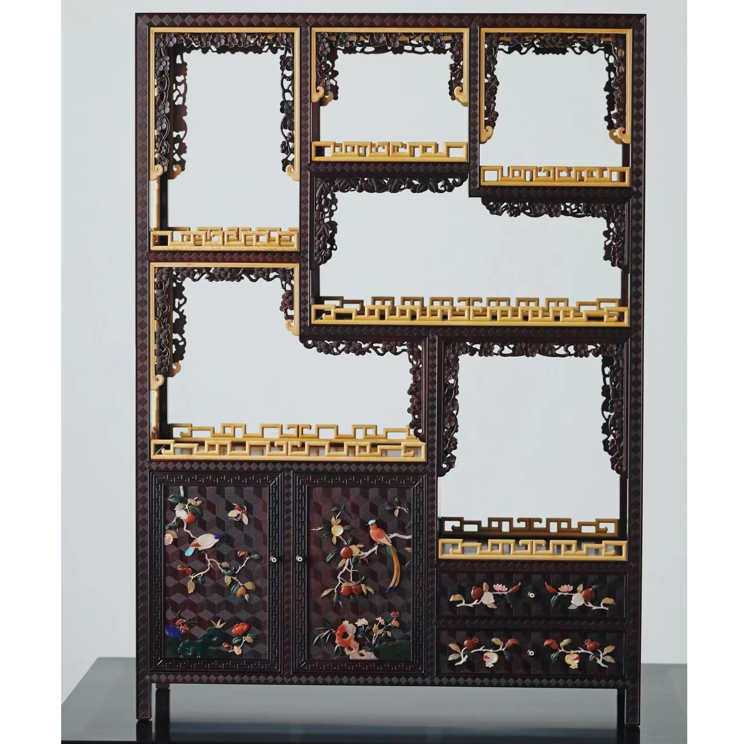 印度小叶紫檀清式博古柜