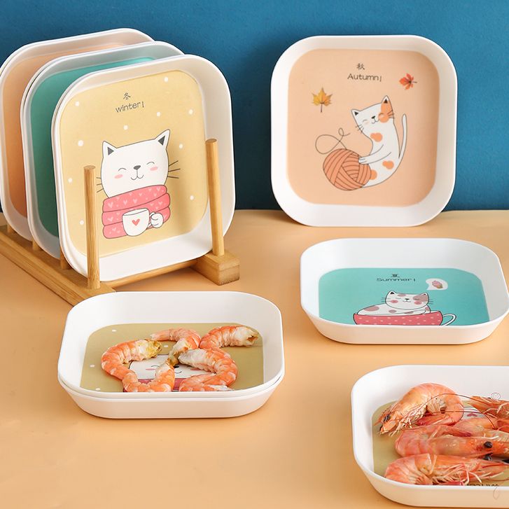 吐骨碟家用餐桌装垃圾吐骨头小碟子创意小吃盘渣盘塑料密胺小盘子