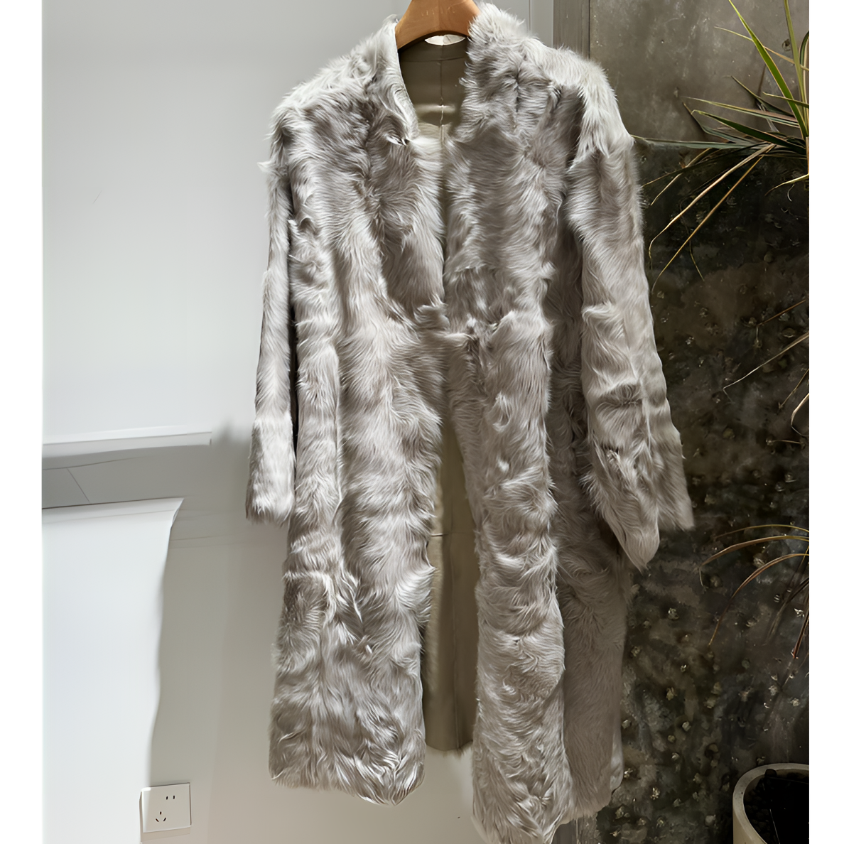 深圳南油高品质休闲重磅中长款皮大衣复古气质时尚高级简约女士