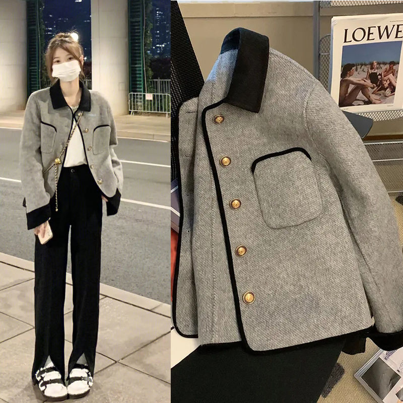 法式气质名媛灰色小香风外套女秋季设计高级感小个子短款棒球服