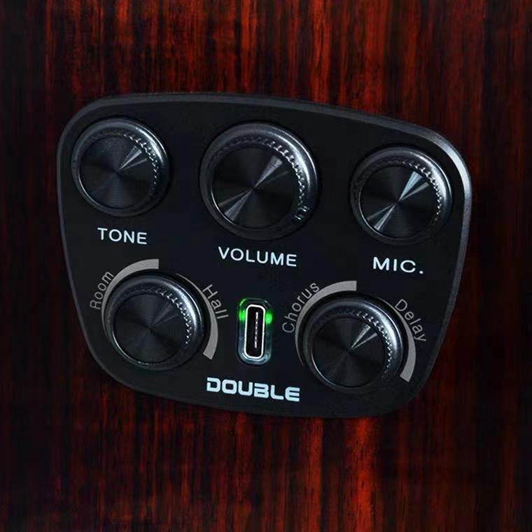 德博S1 pro V3加振拾音器压电开孔演出民谣木吉他
