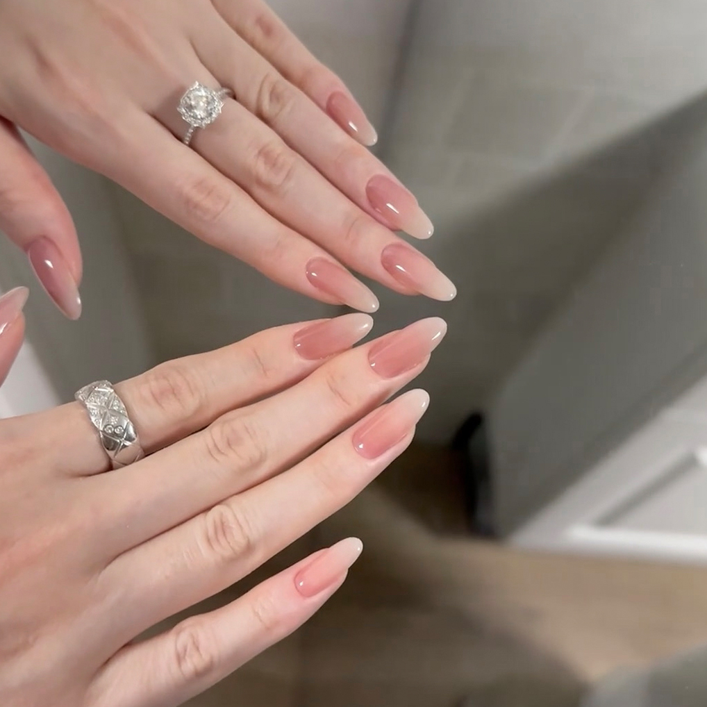 【ES65】20指照灯变硬的uv半固化凝胶美甲贴纸全贴半烤指甲贴纸