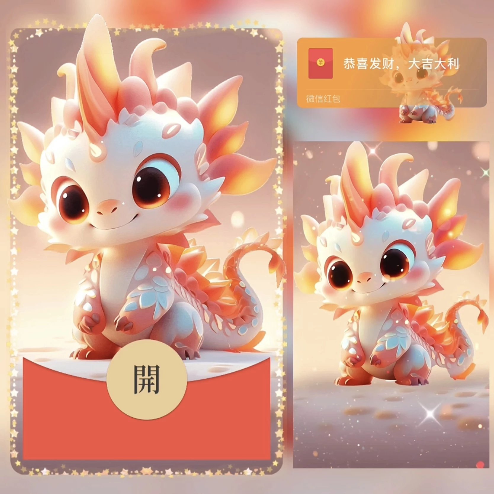 【可爱龙龙】2024龙年新款动态音乐红包封面爆款定制皮肤设计序列号