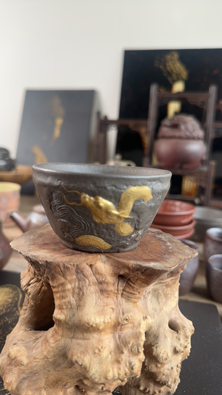 浮雕金龙 24k描金