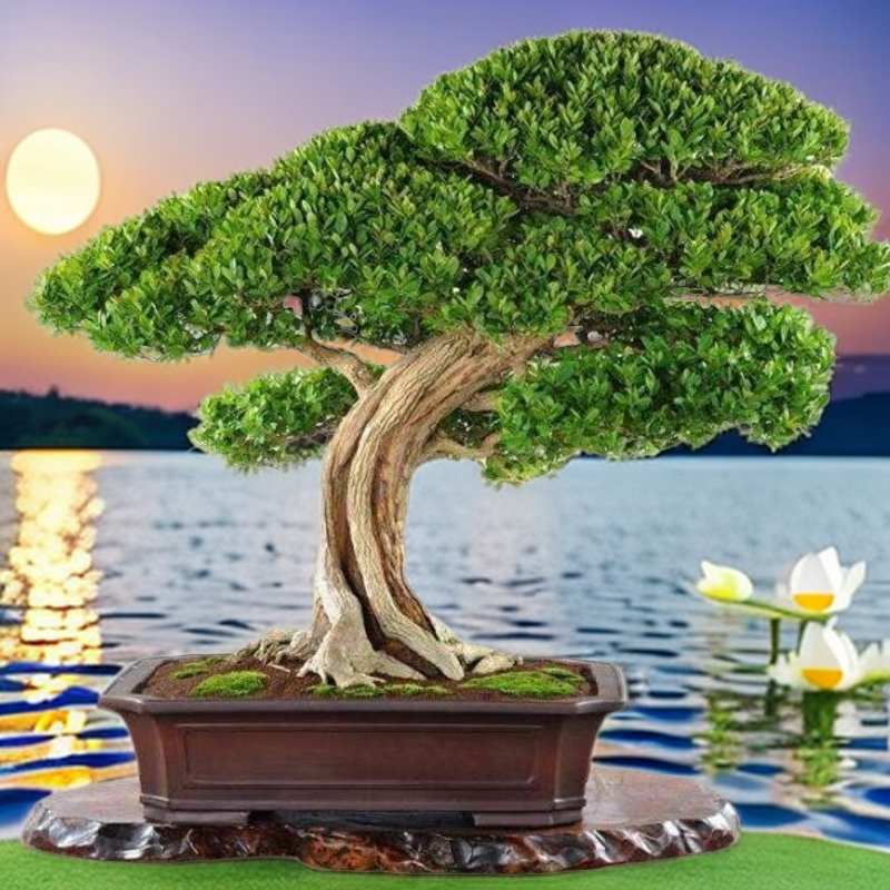 盆景素材绿植直播间专属