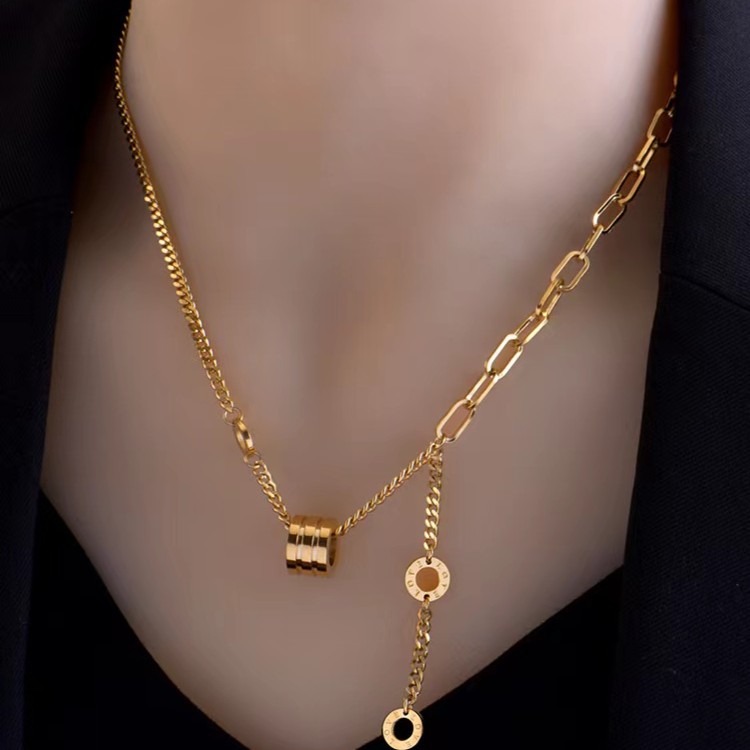 钛钢项链 时尚小蛮腰项链女夏轻奢小众百搭设计高级感锁骨链1267