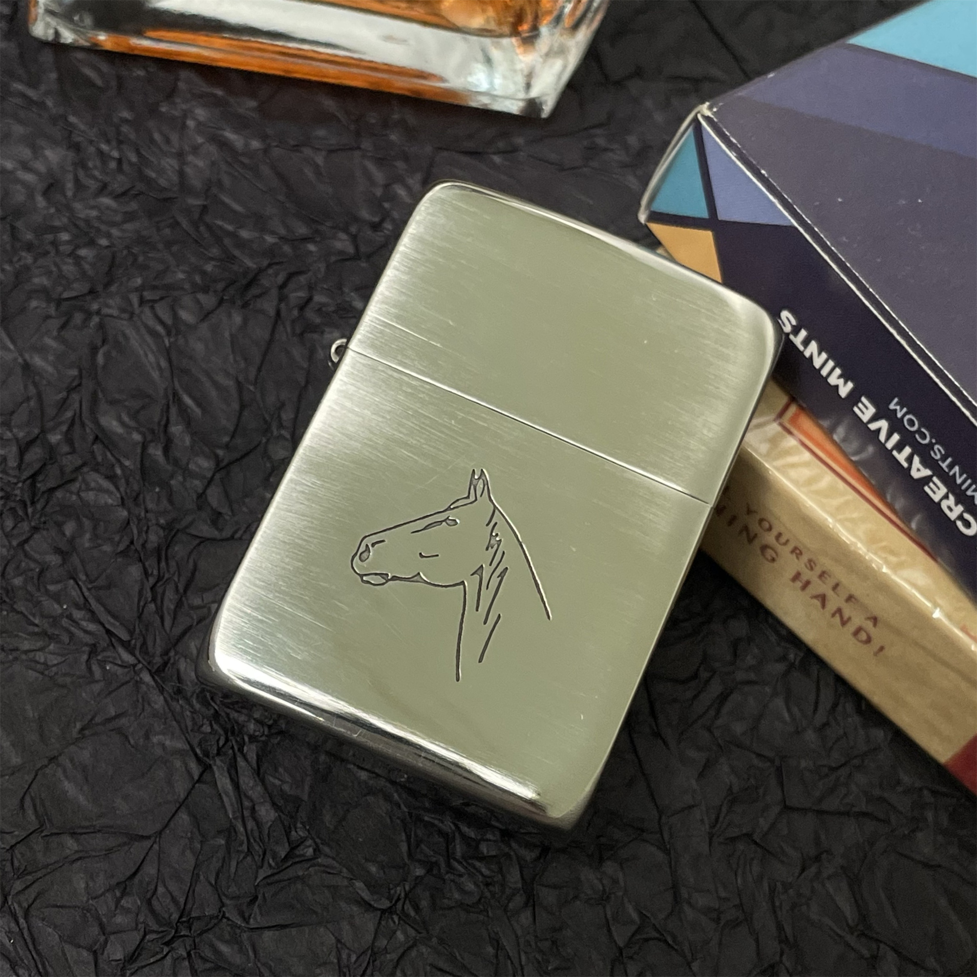 经典打火机定制 镍银四铰链打火机外壳（仅外壳）可定制 日版银色