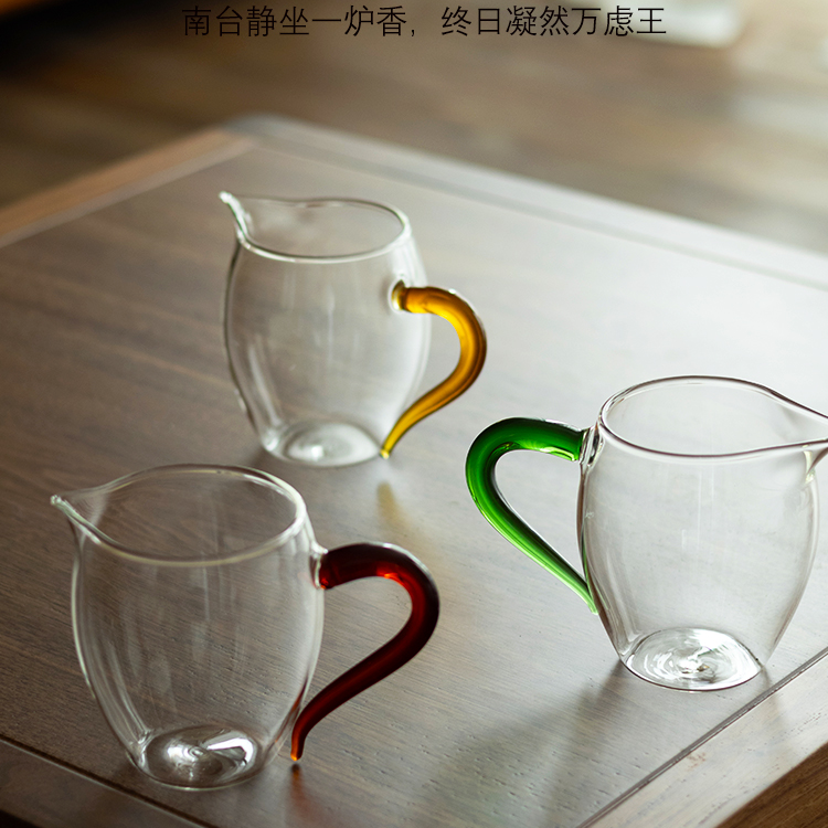 公道杯玻璃加厚耐热功夫茶具配件泡茶过滤公杯茶漏茶具滤茶分茶器