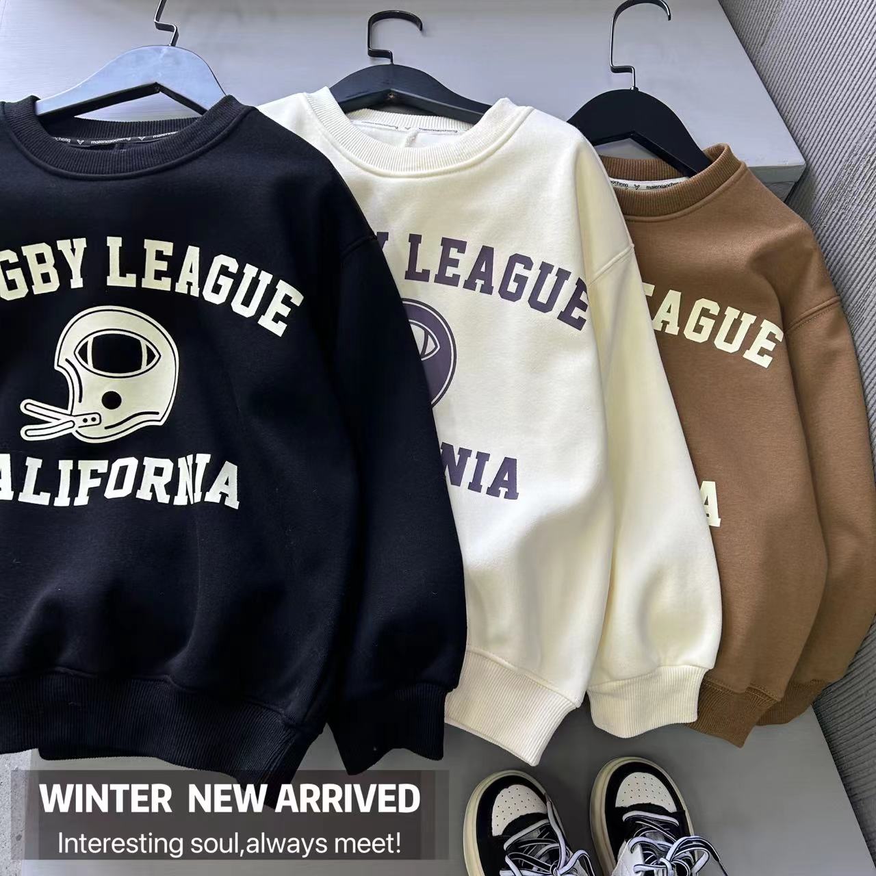 【12.28】若大王潮酷时尚字母时尚冬季百搭童装卫衣 DY-23992